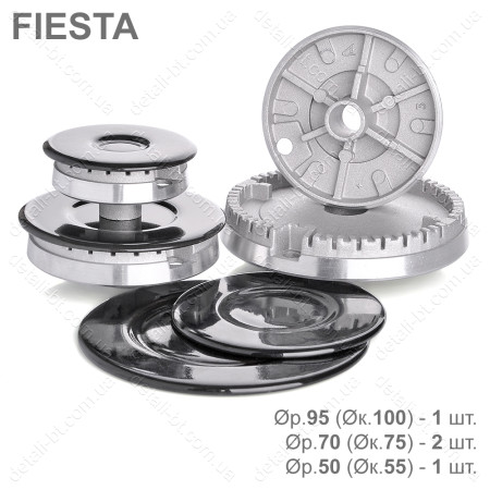 Конфорки для газовой плиты FIESTA (комплект)