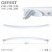 Ручка духовки 3100.11.0.003 плиты GEFEST