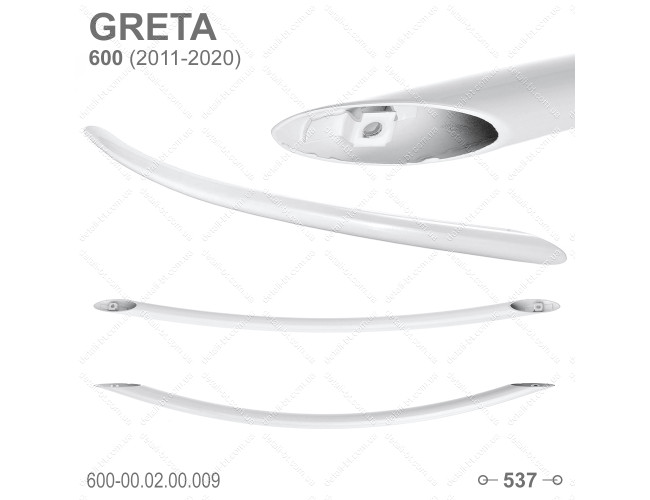 Ручка духовки для плиты GRETA 600 выпуском 2011-2022 (металлическая)