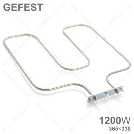 ТЭН для духовки плиты GEFEST. 1200W 365×330 (нижний)